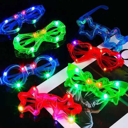 LED Glasse Neon Glow In The Dark Party Favor Supplies Light Up Glasses for Adults Kid Birthday Wedding Party Accessories