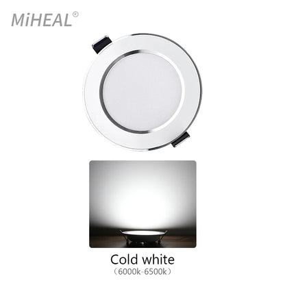 10PCS LED Downlight Recessed Ceiling Lamp 5W 9W 12W 15W Three-color dimmable/Cold white/Warm white led Spotlight AC 220V