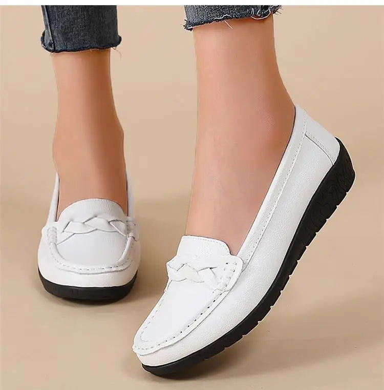 Women Flats Genuine Leather Fashion Tenis Flat Shoes Moccasins Women Shoes Slip On Women's Shoes Oxford Plus Size Zapatos Mujer