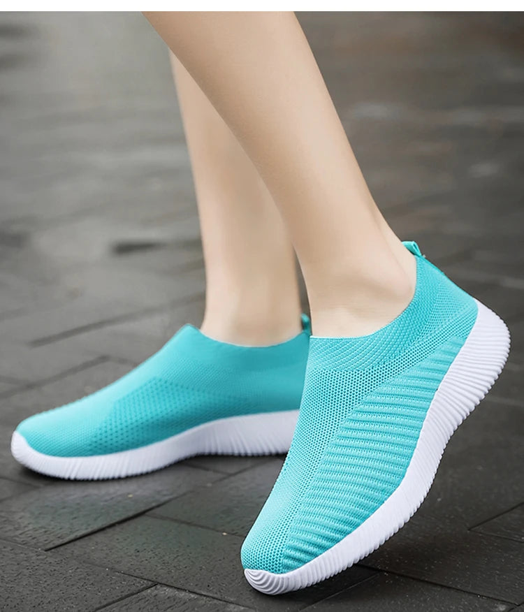 Women Sneakers Slip On Sock Shoes Women Flat Casual Sneaker Women's Sports Shoes Breather Vulcanize Shoes For Women Zapatillas