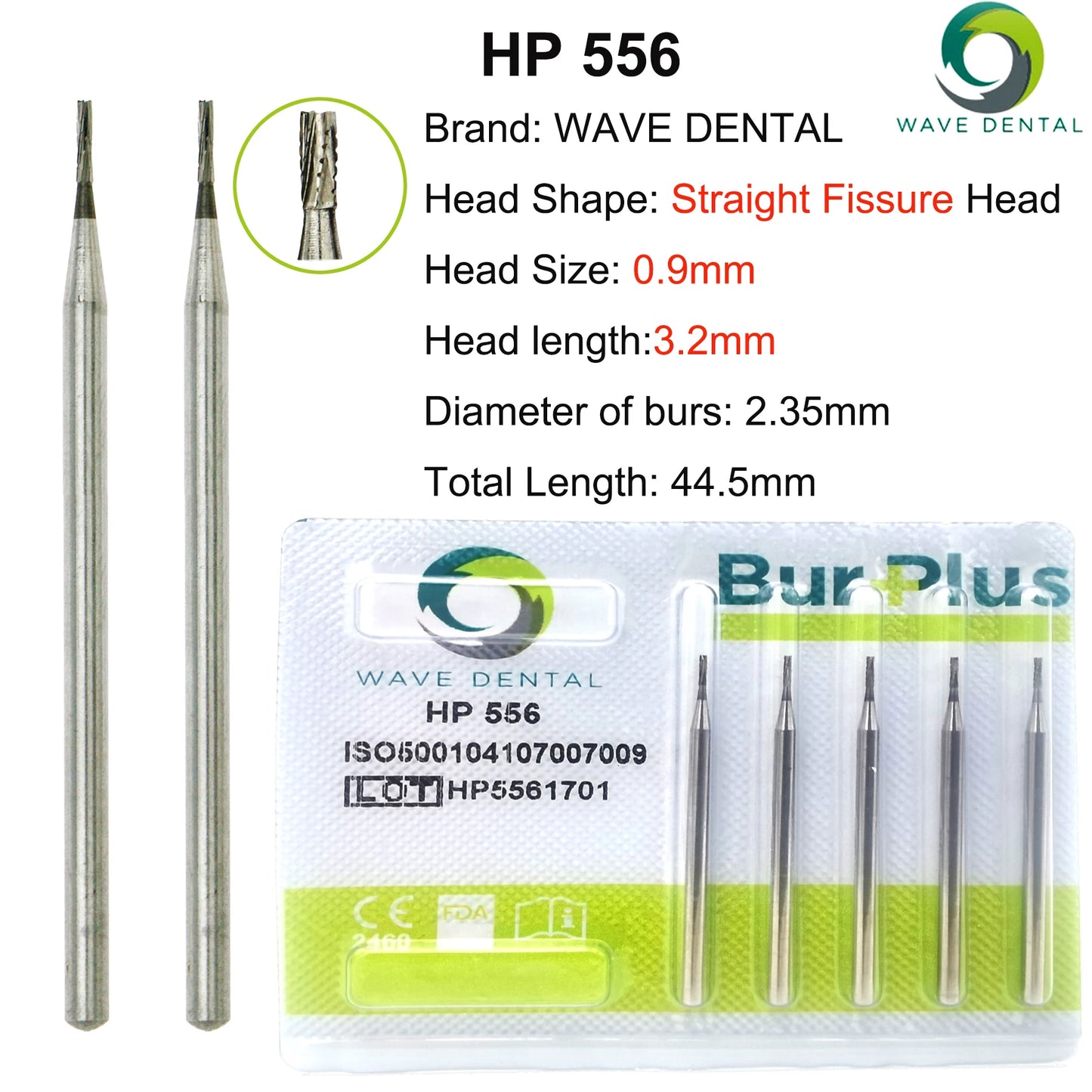 WAVE Dental Burs Tungsten Carbide Bur Dentistry Drills Bits Dental Strawberries HP Cutter Dentist Tools