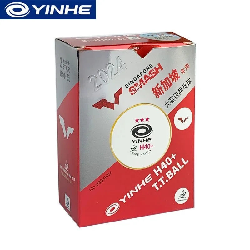 Original Yinhe WTT Pingpong Balls 2024 Singapore Grand Slam Table Tennis Balls Seam H40+ ABS New Materials