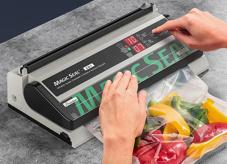 MAGIC SEAL MS400 Food Vacuum Sealer Machine Best Vacuum Sealer Packaging Machine Plastic Bag Sealer Common To All Bags