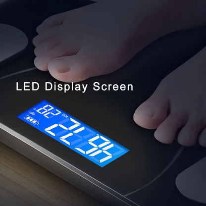 Smart Body Fat Scale Wireless LED Digital Bathroom Weight Scale Body Composition Analyzer Testing Scale