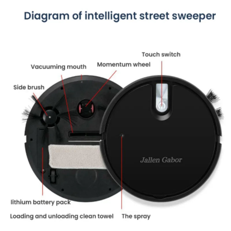 5-in-1 Wireless Smart Robot Vacuum Cleaner Multifunctional Super Quiet Vacuuming Mopping Humidifying For Home Use Home Appliance