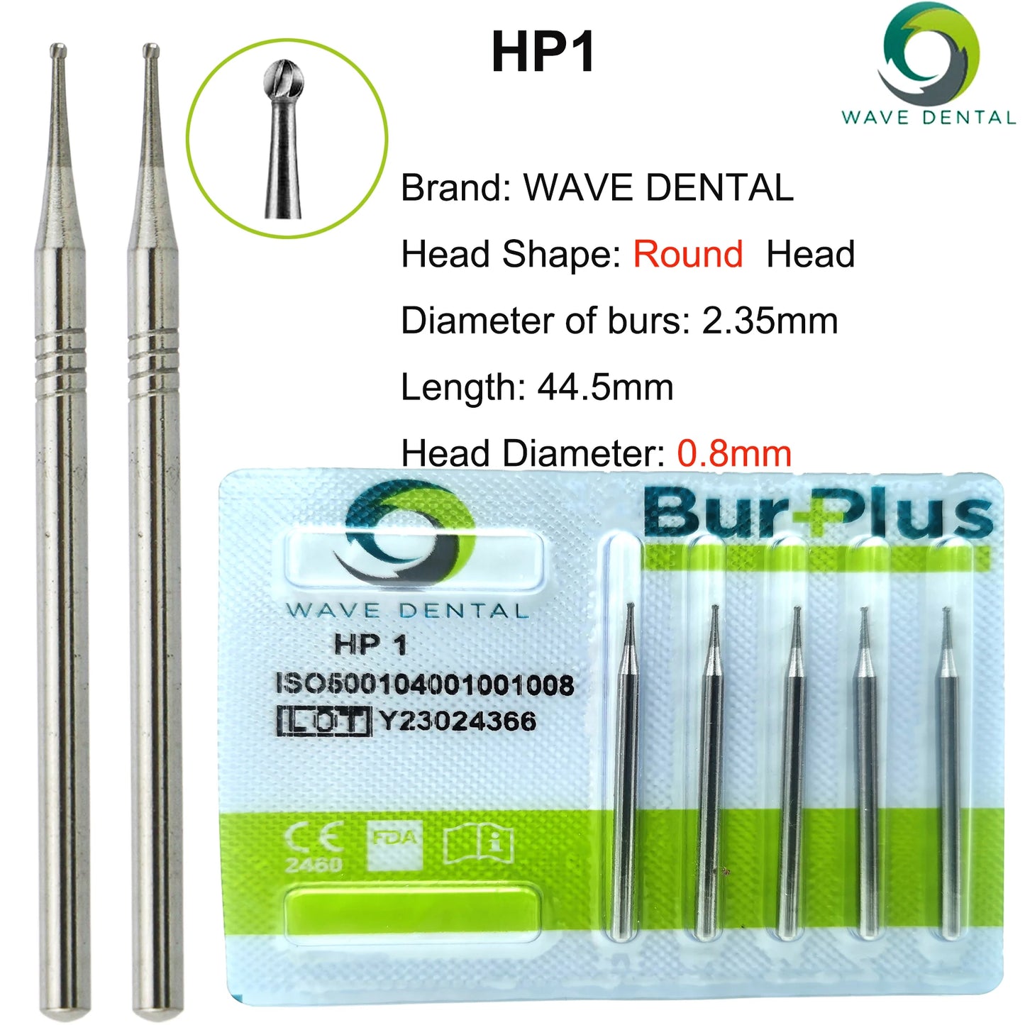 WAVE Dental Burs Tungsten Carbide Bur Dentistry Drills Bits Dental Strawberries HP Cutter Dentist Tools