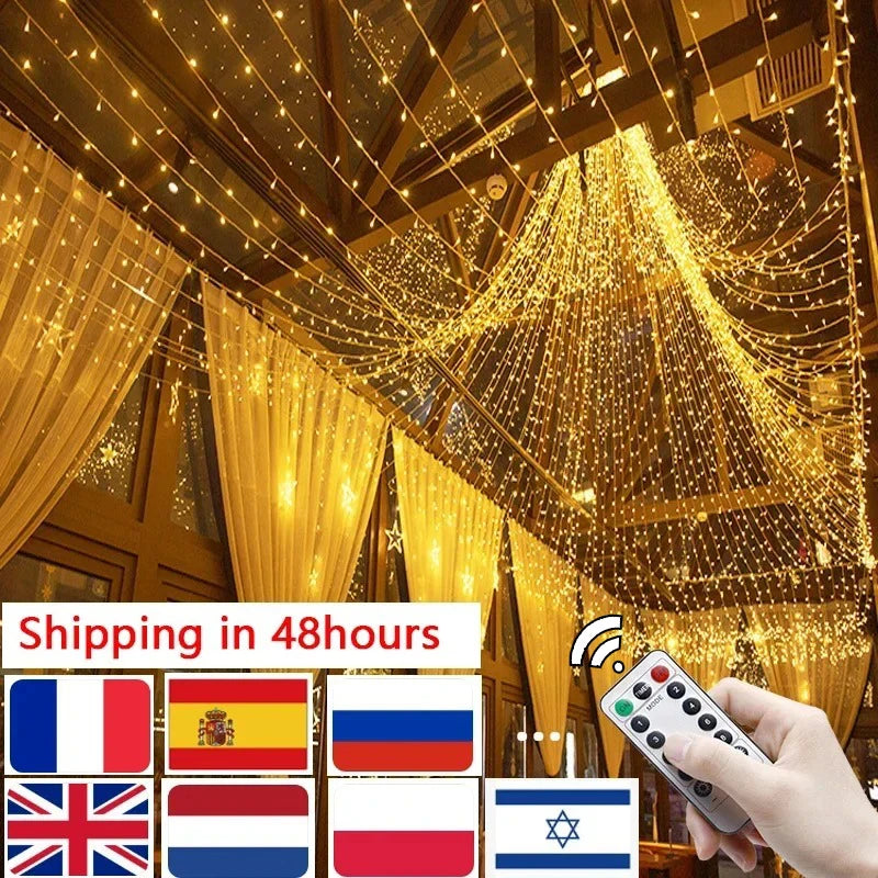 LED String Fairy Lights 1.5M-100M Chain Outdoor Garland Waterproof  220V/Battery/USB for Wedding Party Tree Christmas Decoration