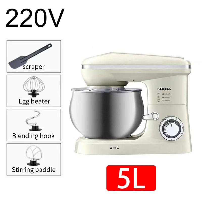 New 2024 Kangjia Chef Machine Home Multifunctional and Noodle Kneading Machine Fully Automatic Egg Beater Mixer 3L Introduction