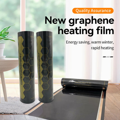 50cmX4m 2m2 Infrared Graphene PTC Heating Film Warm Floor Mat With WiFi Thermostat Temperature Controller