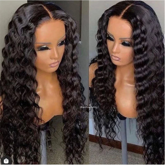 Deep Wave 5x5 Silk Base Full Lace Human Hair Wig Brazilian Remy Hair Pre Plucked Silk Top Full Lace Wig Fedex Fast Shipping