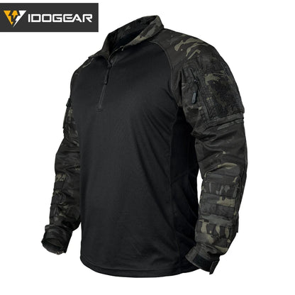 IDOGEAR UFS Tactical Shirt BDU Combat Clothes With Elbow Pads Slight Elasticity  Shirt Breathable 3116