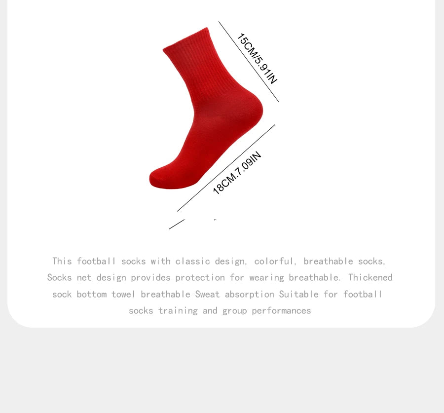 1/3 Red Christmas Socks Breathable FloorSocks  Men Women Yoga Socks Sports Socks Soft Wear-Resistant