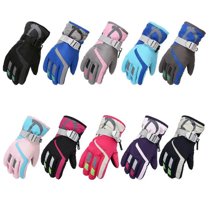 Boy Girls Ski Snowboard Windproof Gloves Children Kids Winter Snow Warm Gloves Waterproof Thicken Keep Warm Winter Must Gloves