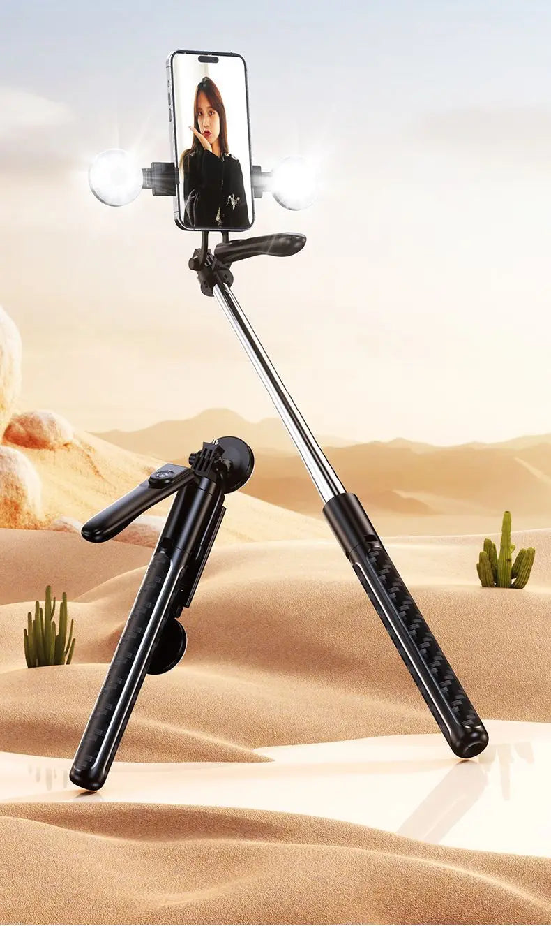 Selfie Stick Travel Portable Mobile Phone Selfie Stick Artifact 360 Degree Universal Axis Rotating Landing Tripod ﻿