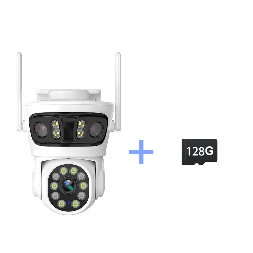 HFWVISION 9MP Wifi Camera Auto Tracking Three Screens 5X Digital Zoom PTZ Security Protection CCTV Surveillance O-Kam Pro