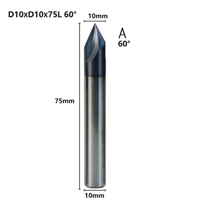 3 Flute Chamfer Milling Cutter 60/90/120 Degrees CNC Router Bit 2-12mm Carbide Chamfering End Mill CNC Engraving Milling Tool