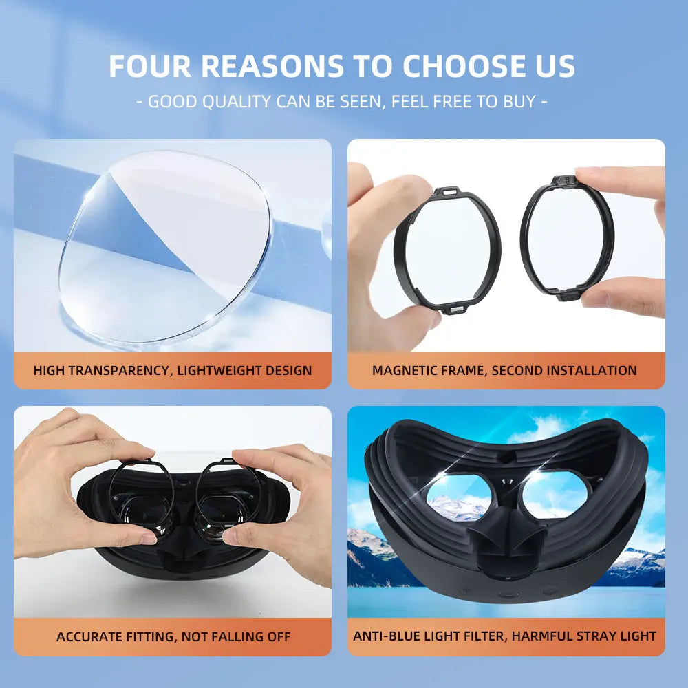 New Magnetic Lens For PSVR2 VR Prescription Lenses Customized  Anti-blue Anti-reflective Myopia Glasses for PS VR2 Accessories