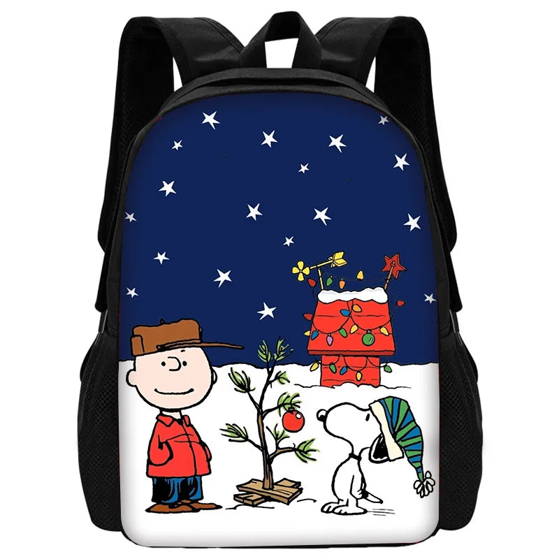 Cartoon Cute S-SnoopyS 3 pcs set Child School Backpack with Lunch Bags ,Pencil Bags ,School Bags for Boys Girls Best Gift