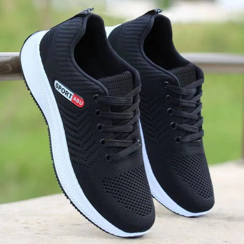 2026 men's casual sports shoes, lightweight sports shoes, outdoor breathable mesh black running shoes, sports jogging tennis sho