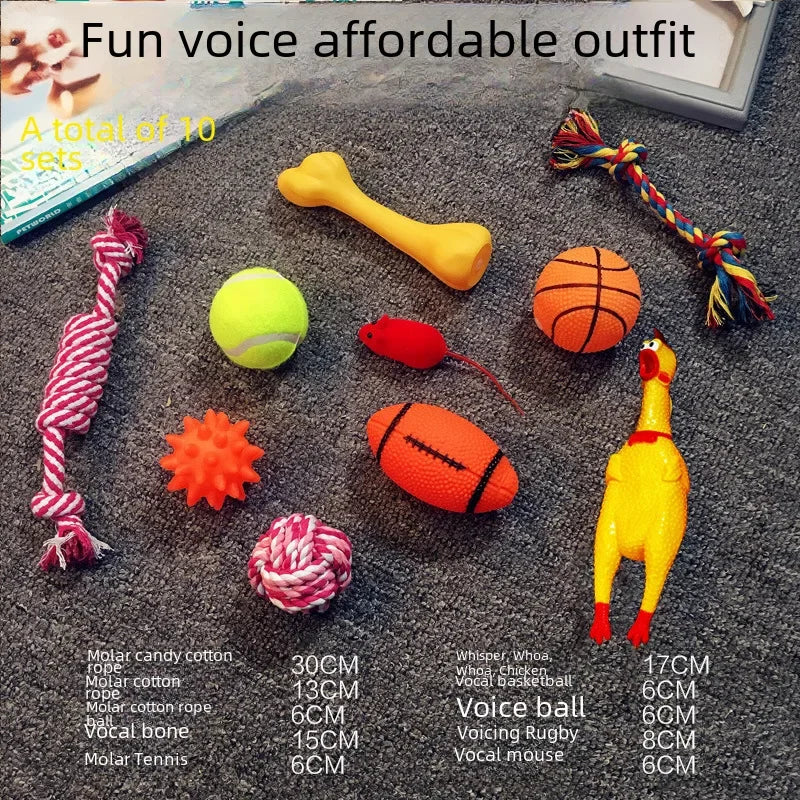 Plush Dog Toy Voice Training Set Puppy Play Kit Canine Essentials2024 New Pet Supplies Squeaky Toys Bark Control Tools