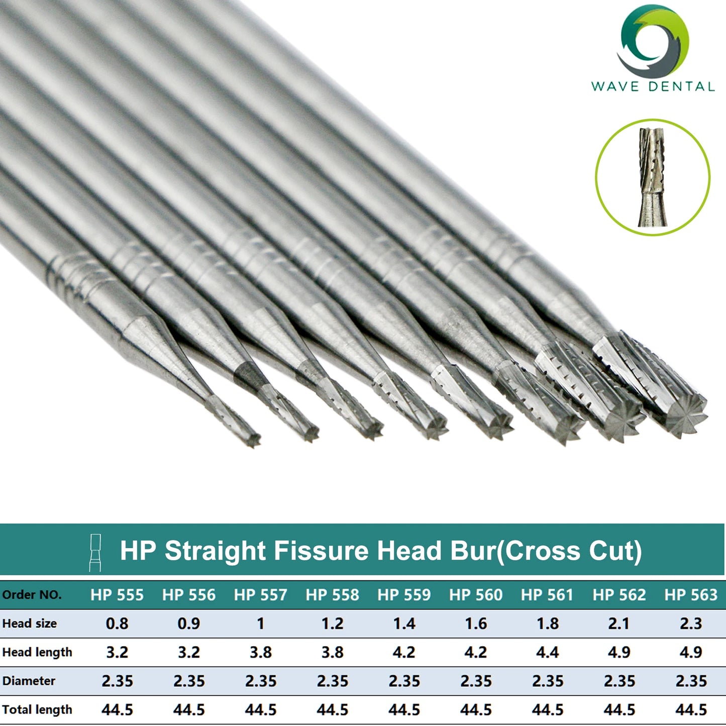 WAVE Dental Burs Tungsten Carbide Bur Dentistry Drills Bits Dental Strawberries HP Cutter Dentist Tools