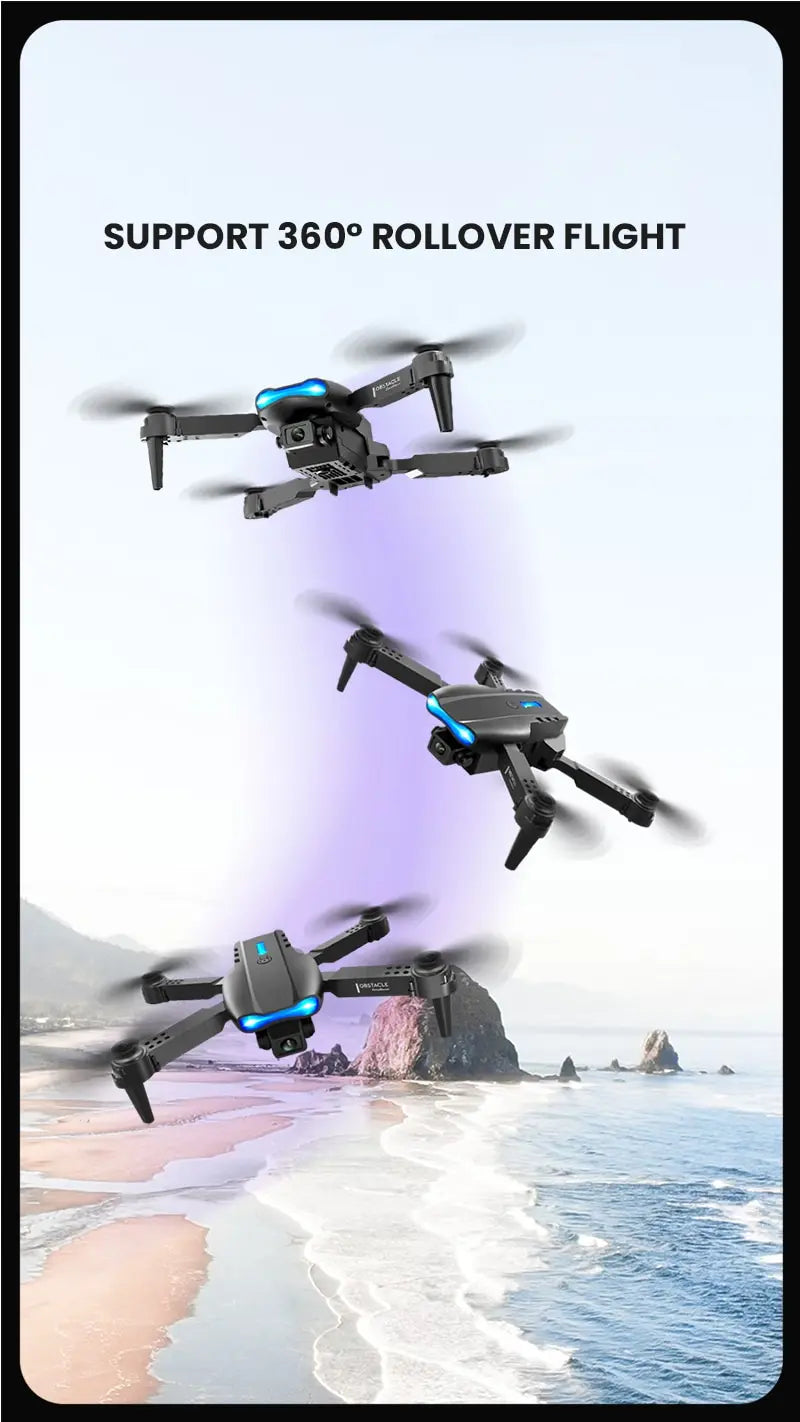 New E99 8K HD Camera Remote Control Drones Foldable Quadcopter Optical Flow Positioning Aerial Photography Remote Control Dron