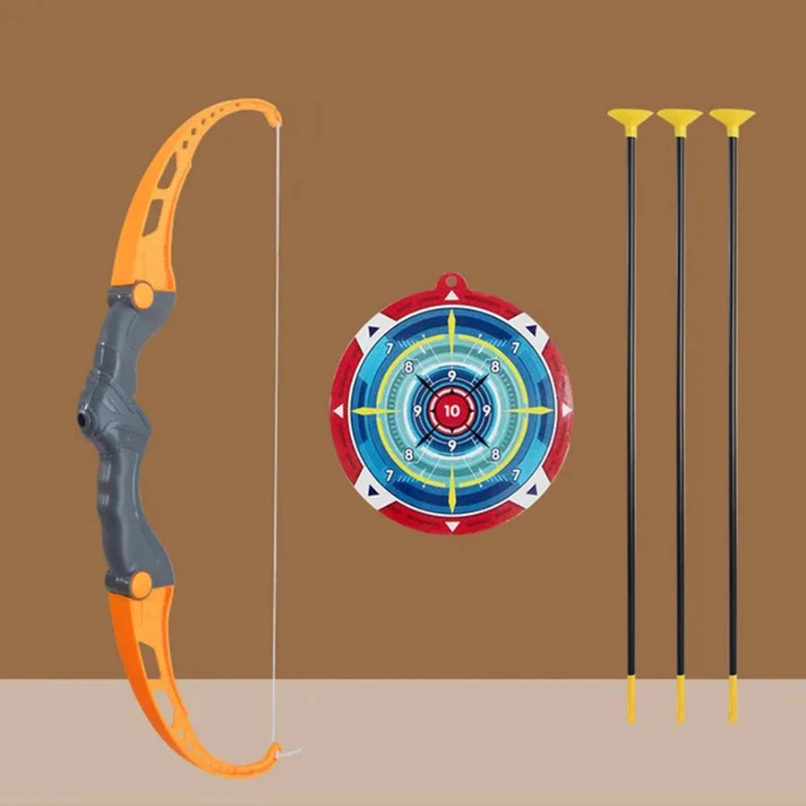 52cm Bow and Arrow Children Toy Outdoor Shooting Practice Toy with Target Multiplayer Competition Sport Birthday Gift for Kid