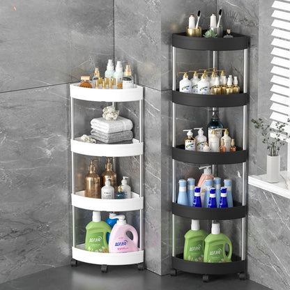 3/4/5 Tier Trolley Organizer Kitchen Gap Storage Rack Triangle Bathroom Storages Racks Bathroom Shelf Corner Storages Cabinet