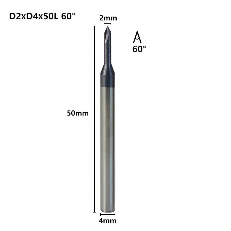 3 Flute Chamfer Milling Cutter 60/90/120 Degrees CNC Router Bit 2-12mm Carbide Chamfering End Mill CNC Engraving Milling Tool