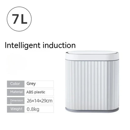 9L/7L Automatic Smart Sensor Garbage Bin Household Electronic Smart Trash Can Toilet Waste Garbage Can for Kitchen Bathroom