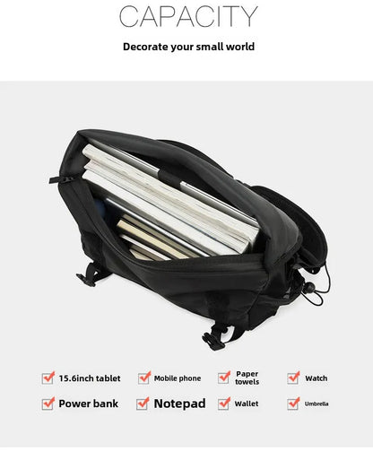 Causal Nylon Shoulder Man Bag Japanese Teenager School Laptop Sling Men's Bag Streetwear Travel Cross Bag Messenger Bags for Men