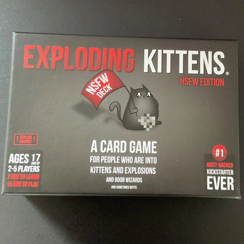 Exploding Kittens 4 in 1 Set Family Party Board Game Fun Adult Kids Toy Cards Game Suitable For Holiday Gift