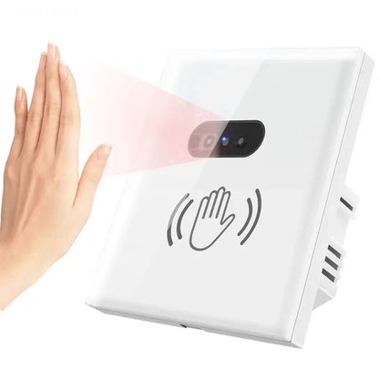 Infrare Wall Smart Light Switch IR Sensor No Need Touch EU Glass Screen Panel Switch Electrical Power On Off Lamp