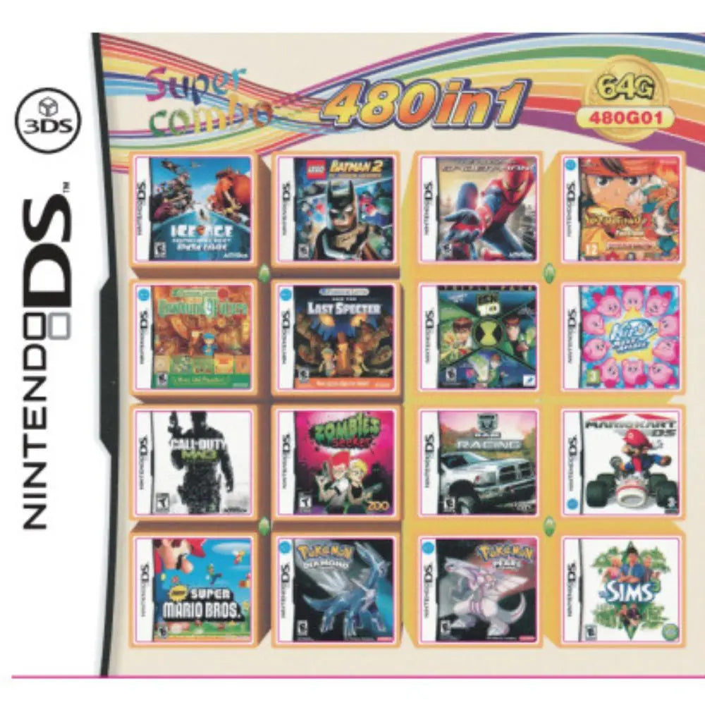 3DS NDS Game Card Combined Card 23 In 1 NDS Combined Card NDS Cassette 482 IN1 280 4300 0