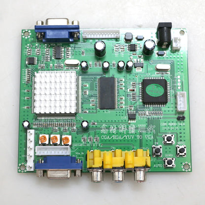 GBS8200 RGB/CGA/EGA/YUV To VGA LCD HD Video Signal Converter Board With Cable Green PCB NEO GEO Arcade Game Machine