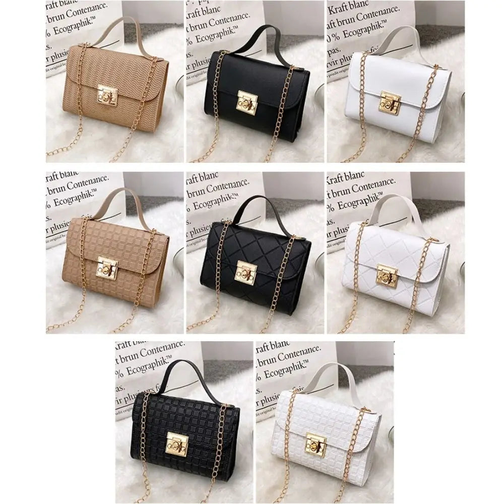 Fashion Women Handbag Solid Color Casual Mini Bag Female Chain Shoulder Pouch Ladies Leather Bag