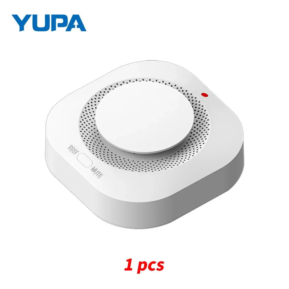 YUPA Independent Smoke Detector Sensor Fire Alarm System For Home Office Security Smoke Alarm Fire Protection Battery Powered