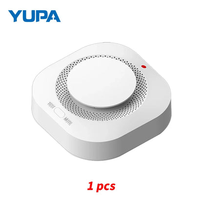 YUPA Independent Smoke Detector Sensor Fire Alarm System For Home Office Security Smoke Alarm Fire Protection Battery Powered