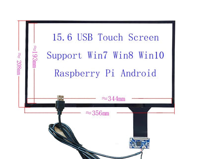 10.1/11.6/12.5/13.3/14/15.6/16 Inch USB Capacitive Touch Screen Sensor Digitizer Glass10Fingers Raspberry Pi Windows Hand Writer