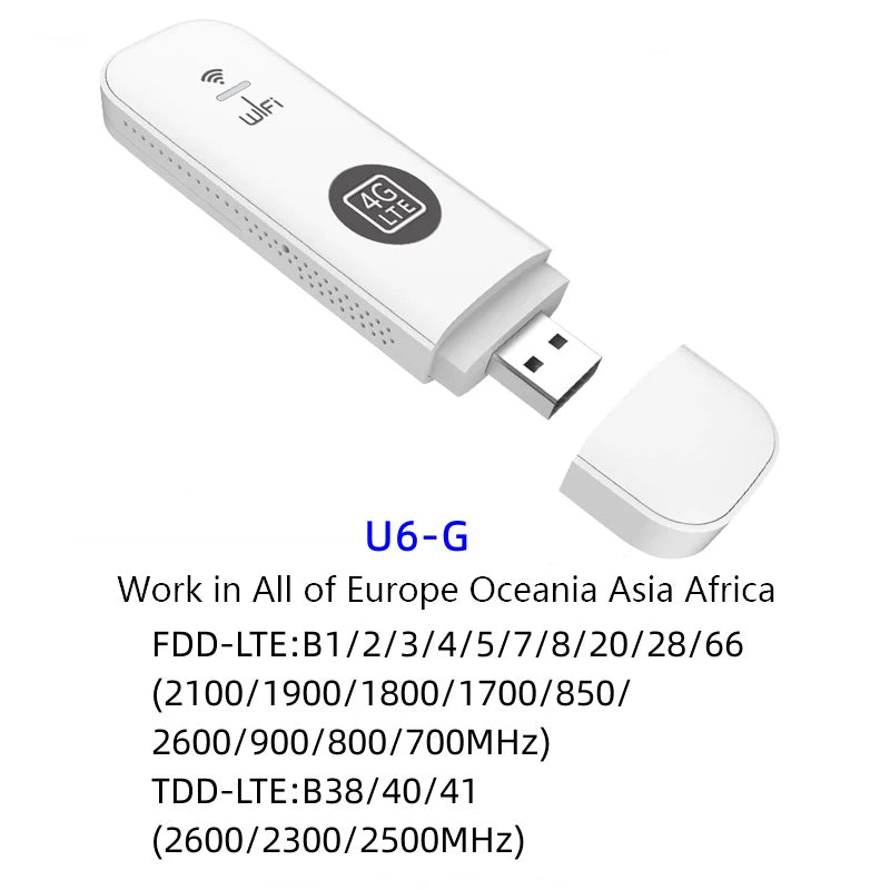 EATPOW 4G Modem USB Dongle WiFi Router with SIM Card Slot 150Mbps Mobile Wireless WiFi Adapter 4G Router Home Office