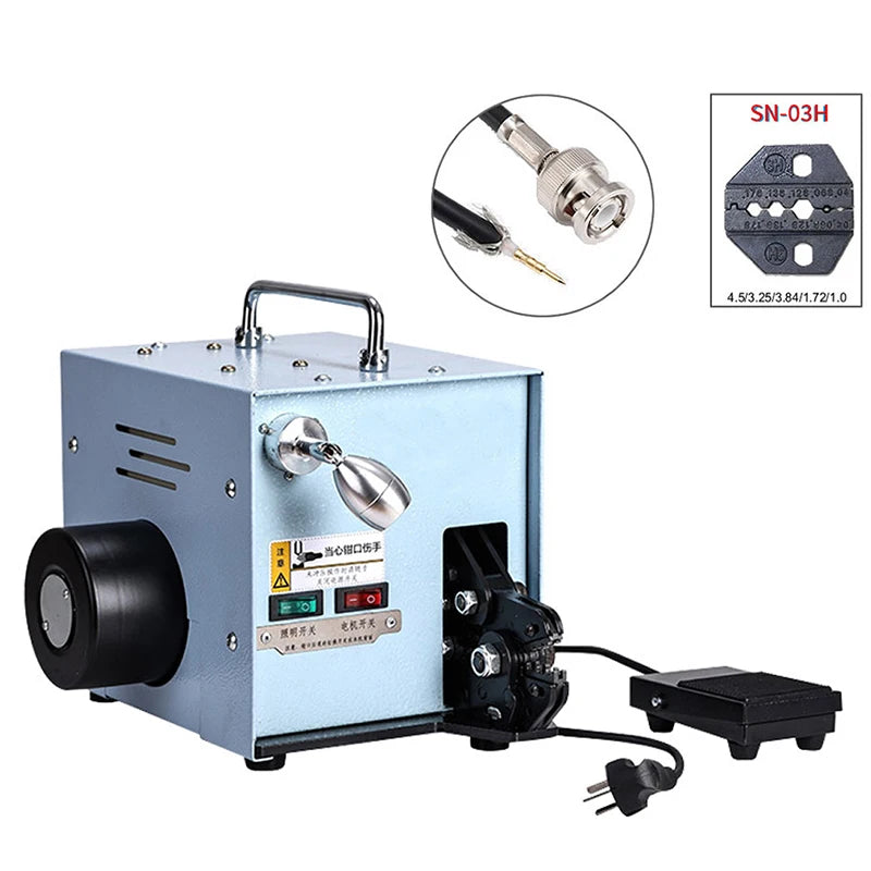 60W Terminal Crimping Machine YQ-02A 220V /110V 50Hz Electric Cold Pressing Crimping Pliers Jaw Pressure Adjustable