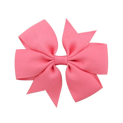 10pcs/lot Baby Girls Hair Bows Hairpins 3.2" Grosgrain Ribbon Pinwheel Toddler Clips Children Kids Accessories Gifts Photo Props