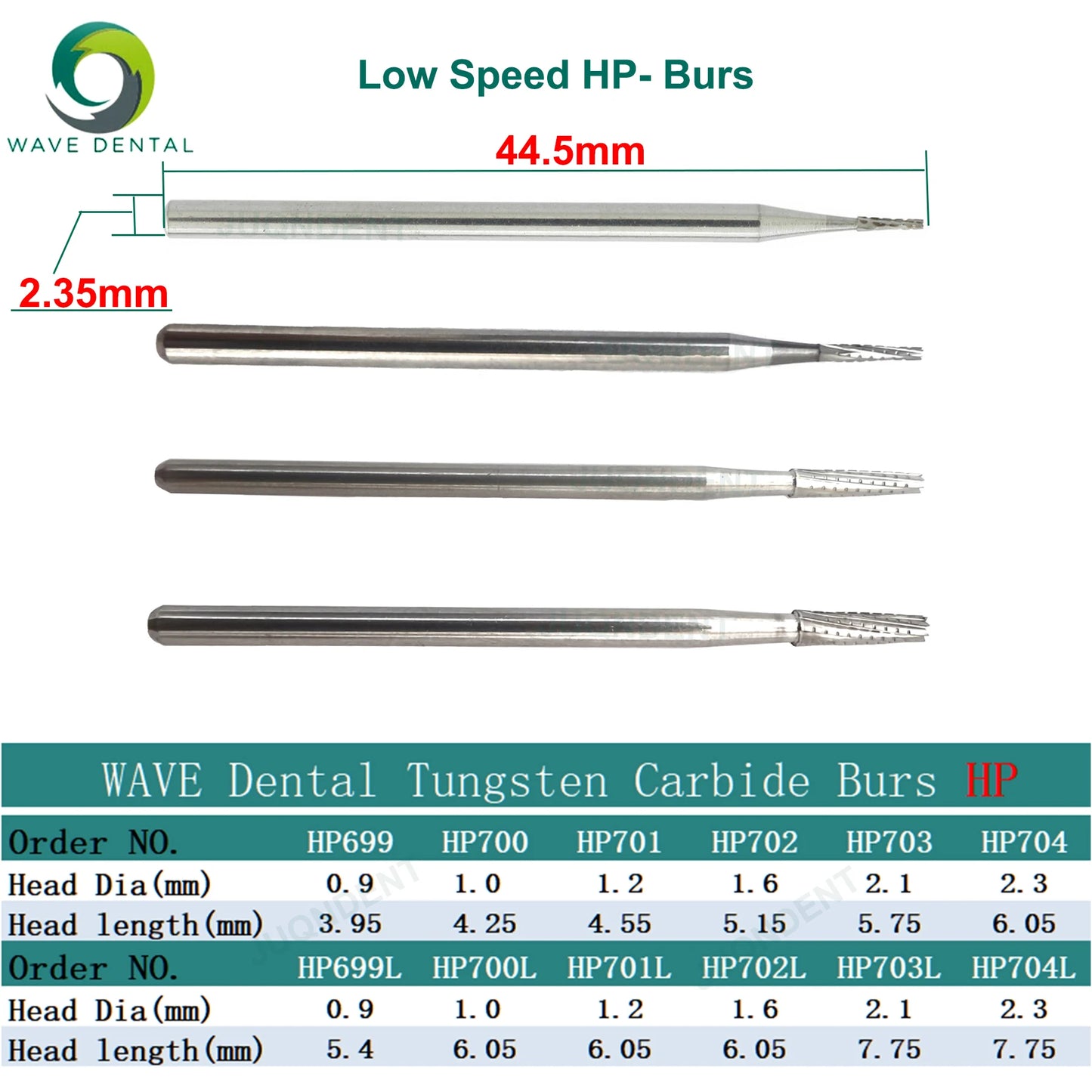 WAVE Dental Burs Tungsten Carbide Bur Dentistry Drills Bits Dental Strawberries HP Cutter Dentist Tools