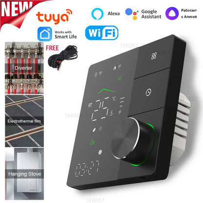 Tuya Smart Thermostats Programmable For Gas Boiler /Water Valves/Electric Floor With Wifi Remote Control  Works With Goolge