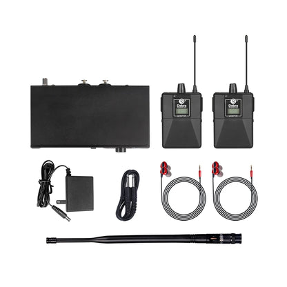 Debra ER102 UHF In Ear Monitor Wireless System With Multiple Professional Transmitter For Small Concerts And Home Theater.