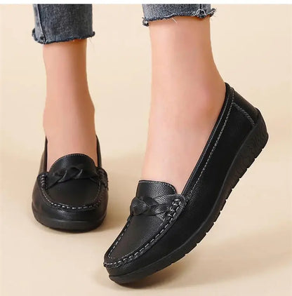 Women Flats Genuine Leather Fashion Tenis Flat Shoes Moccasins Women Shoes Slip On Women's Shoes Oxford Plus Size Zapatos Mujer