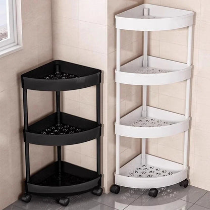 3/4/5 Tier Trolley Organizer Kitchen Gap Storage Rack Triangle Bathroom Storages Racks Bathroom Shelf Corner Storages Cabinet