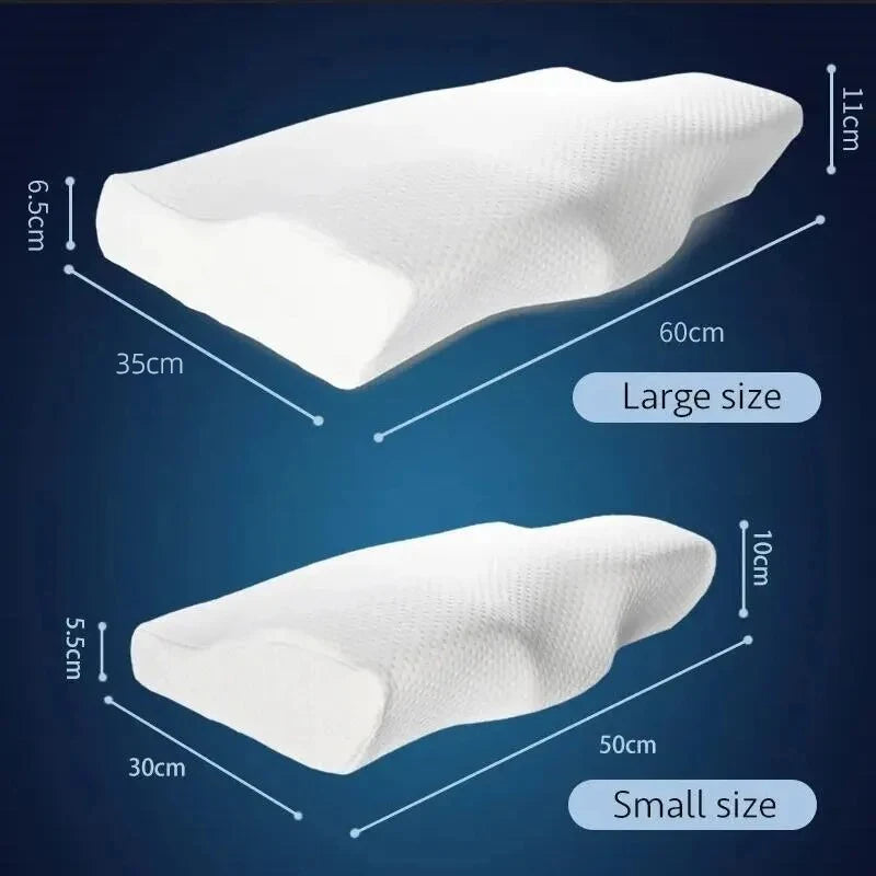 1 pc Memory Foam Bed Orthopedic Pillow Neck Protection Slow Rebound Memory Pillow Butterfly Shaped Health Cervical Neck