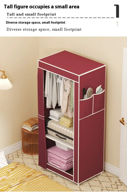 Simple Wardrobe High-capacity Household Bedroom Wardrobe Save Space Multi Functional Storage Clothing Dustproof Storage Cabinet