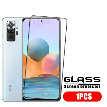 4Pcs For Xiaomi Redmi Note 10 Pro Glass Redmi Note 10 Pro Glass New Full Cover Glue 9H HD for Screen Protector Redmi Note 10 Pro